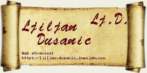 Ljiljan Dušanić vizit kartica